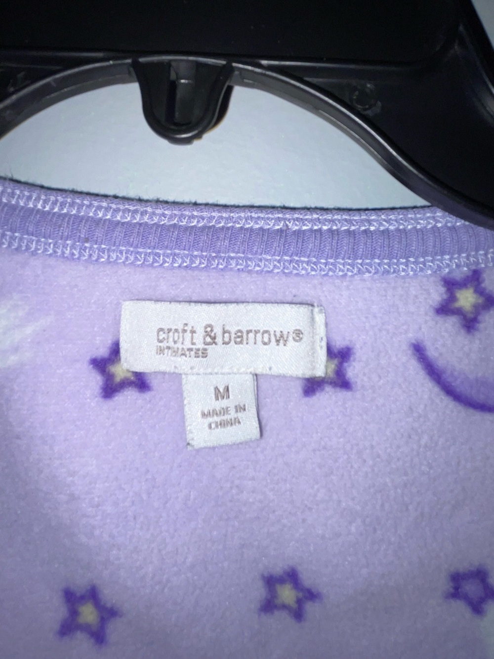 🌛Croft & Barrow Women’s Lavender Moon & Stars Pajama Nightgown - Picture 3 of 6